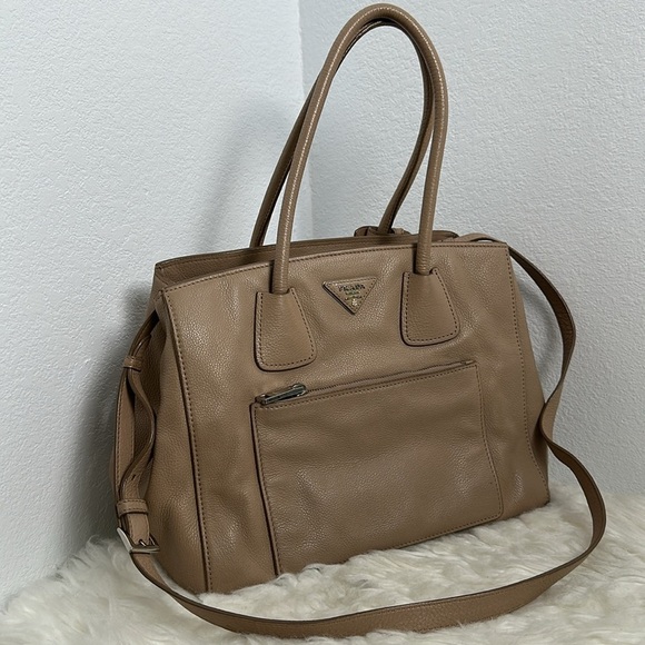 💯Authentic Prada Beige Leather Two-way  Bag🍀 - Picture 16 of 16